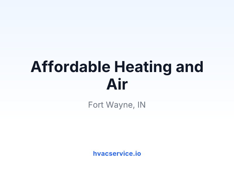 Affordable Heating and Air