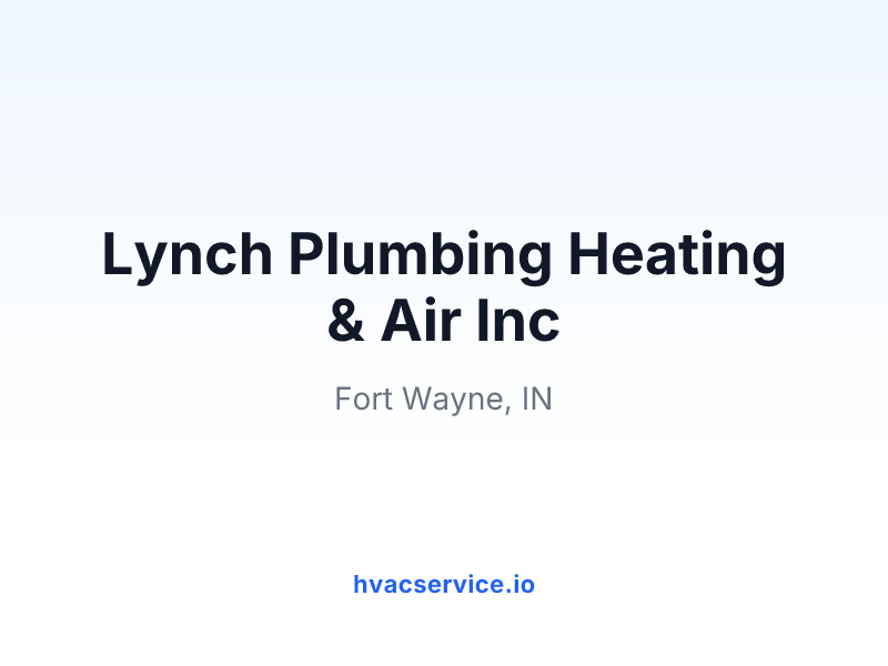 Lynch Plumbing Heating & Air Inc