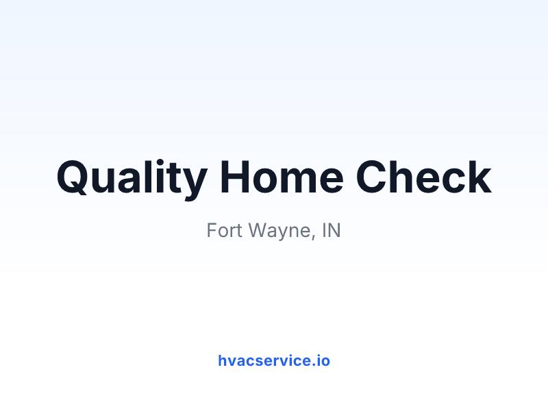 Quality Home Check