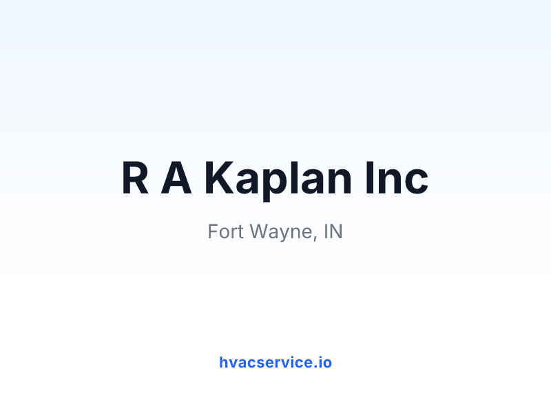 R A Kaplan Inc