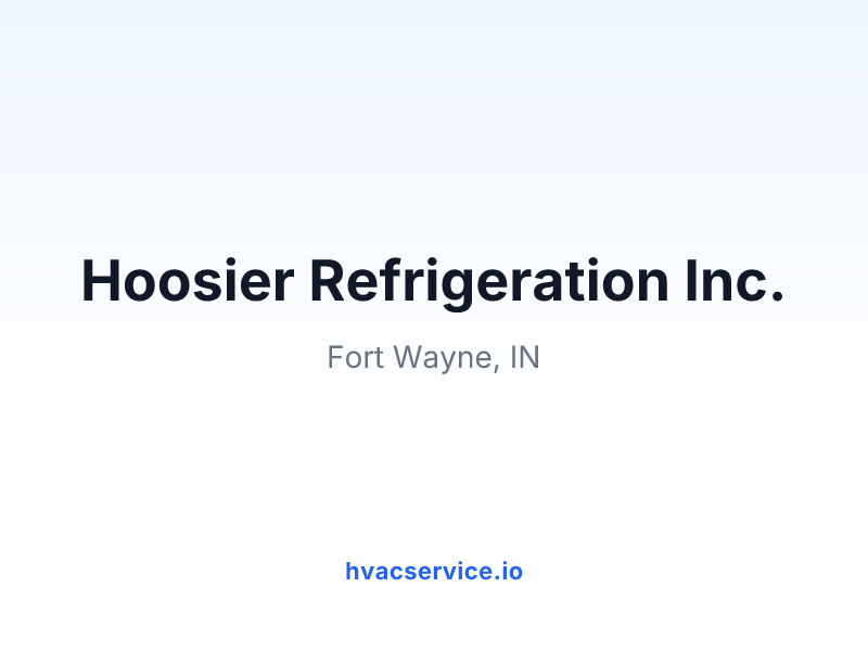 Hoosier Refrigeration Inc.