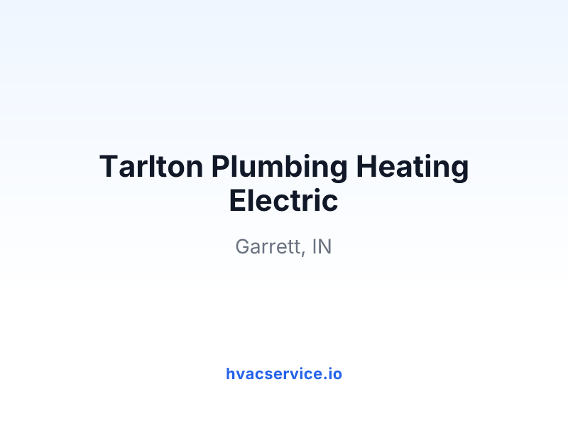 Tarlton Plumbing Heating Electric