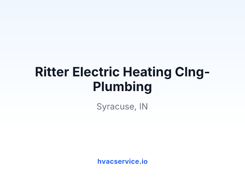 Ritter Electric Heating Clng-Plumbing