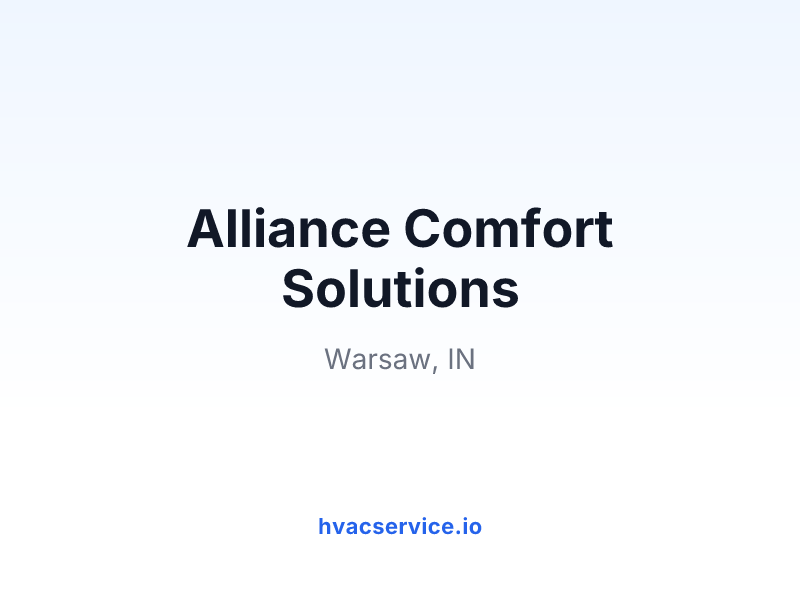 Alliance Comfort Solutions
