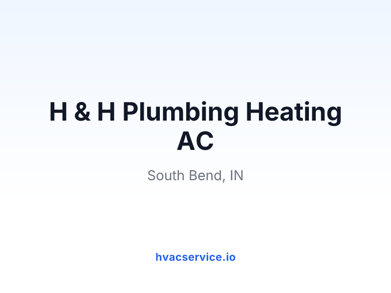 H & H Plumbing Heating AC