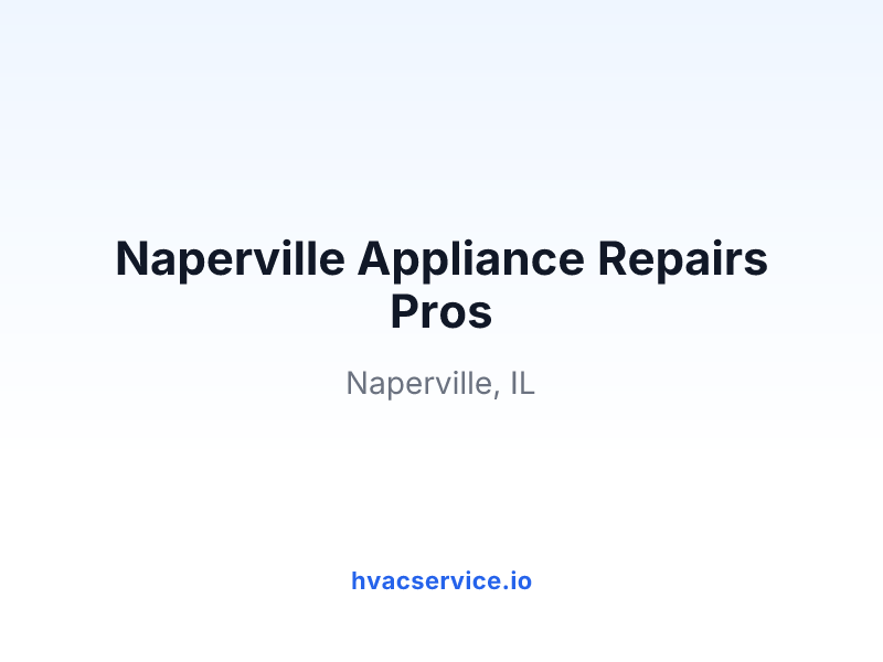 Naperville Appliance Repairs Pros