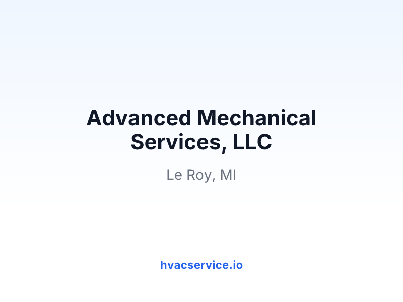 Advanced Mechanical Services, LLC