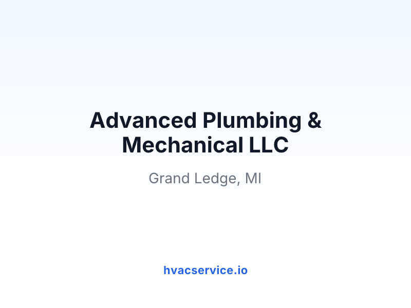 Advanced Plumbing & Mechanical LLC