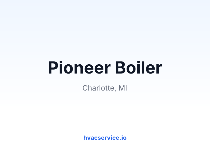 Pioneer Boiler