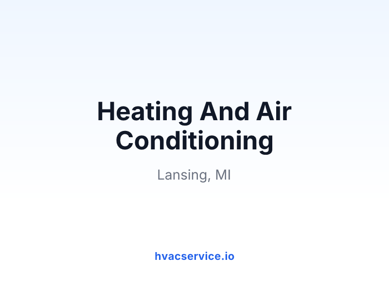 Heating And Air Conditioning