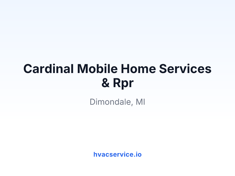 Cardinal Mobile Home Services & Rpr