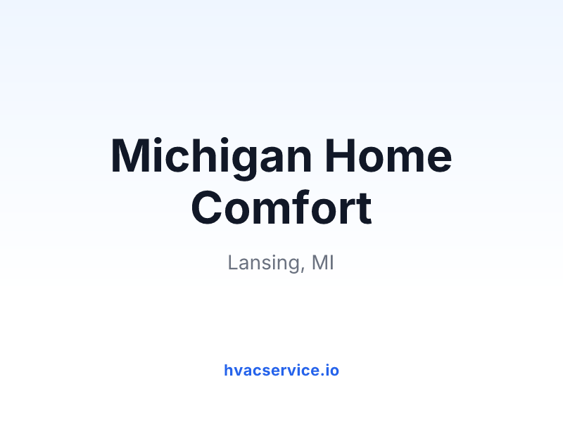 Michigan Home Comfort
