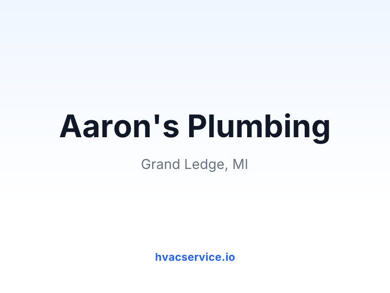 Aaron's Plumbing