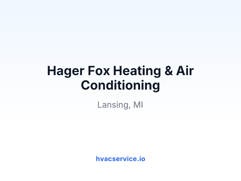 Hager Fox Heating & Air Conditioning