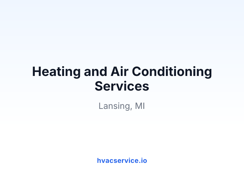 Heating and Air Conditioning Services