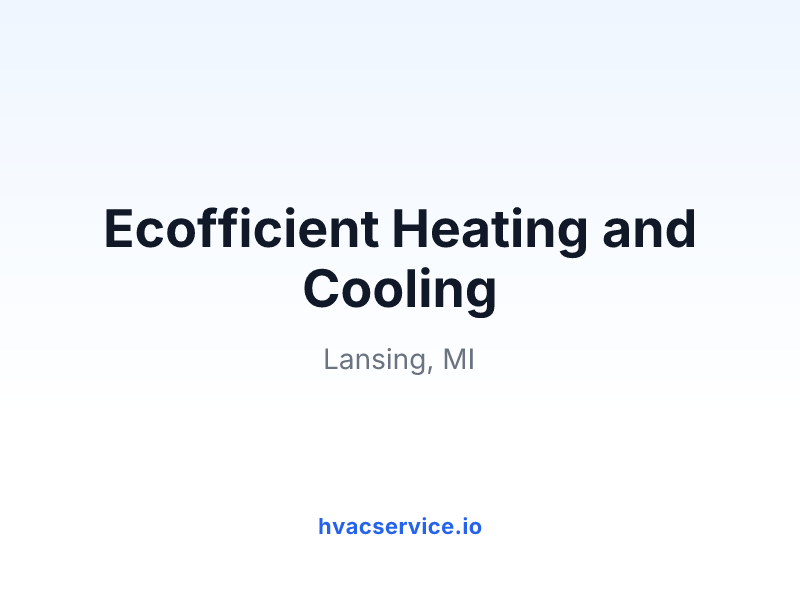 Ecofficient Heating and Cooling