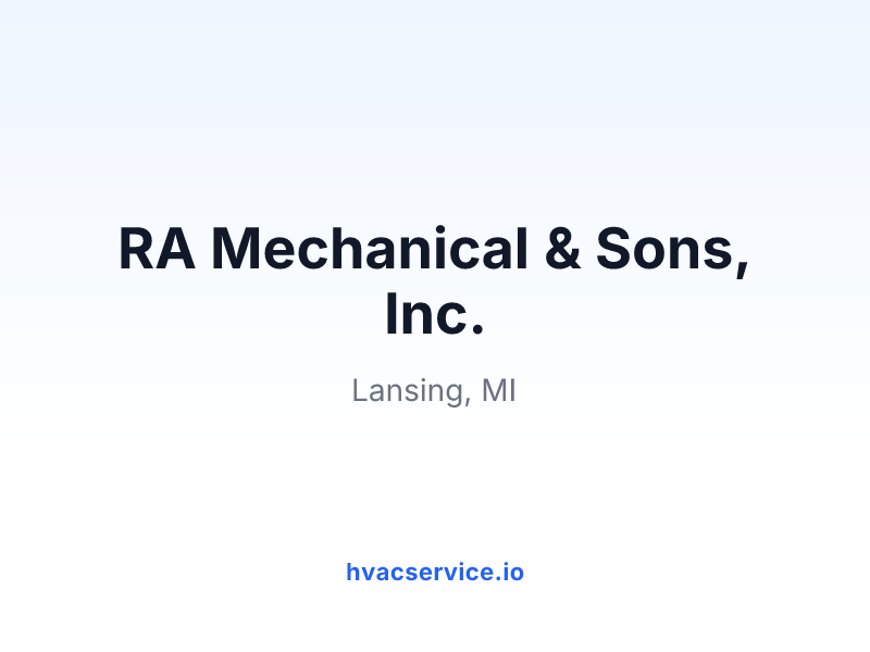 RA Mechanical & Sons, Inc.