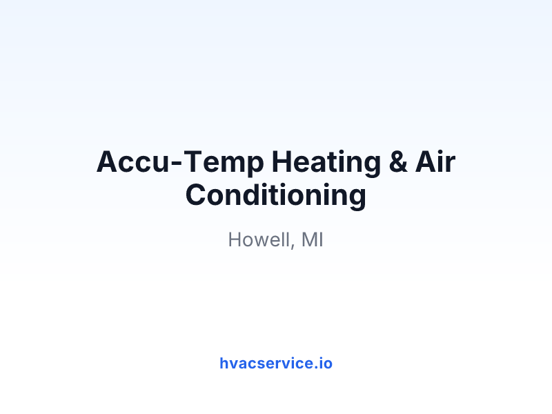 Accu-Temp Heating & Air Conditioning, Inc.