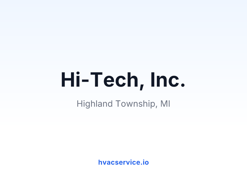 Hi-Tech, Inc.