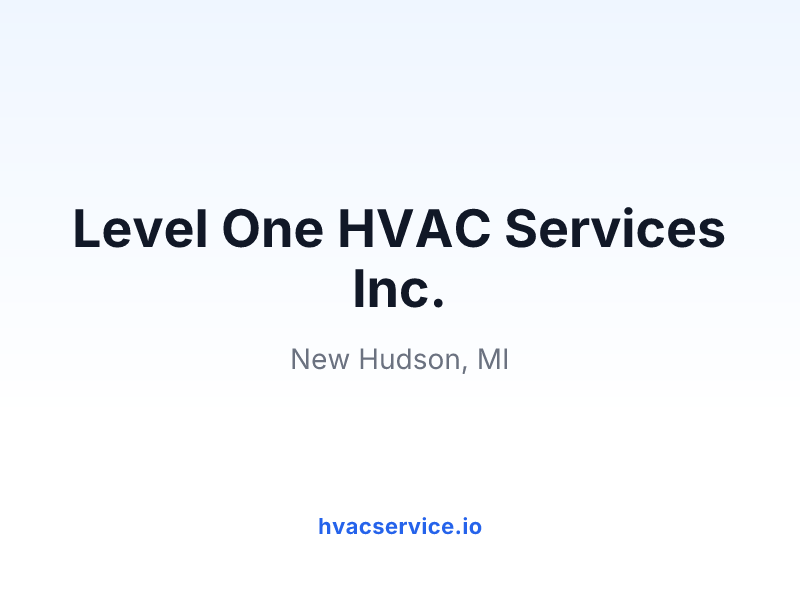 Level One HVAC Services Inc.