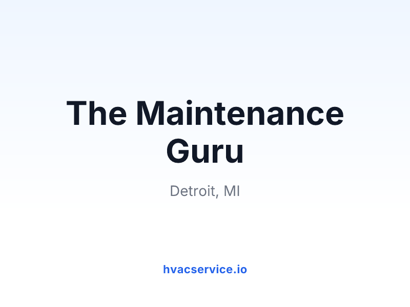 The Maintenance Guru