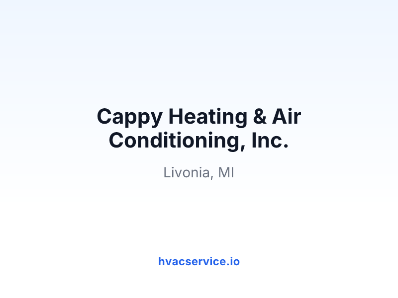 Cappy Heating & Air Conditioning, Inc.
