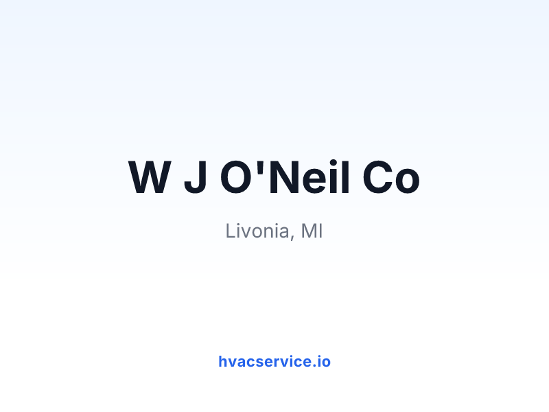 W J O'Neil Co