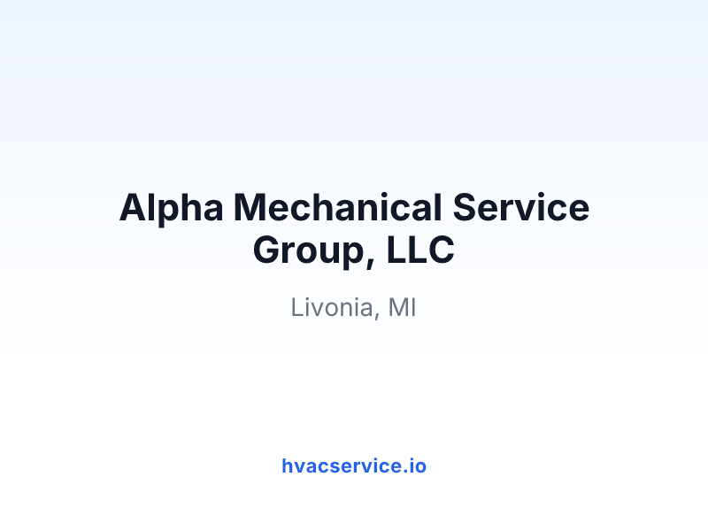 Alpha Mechanical Service Group, LLC