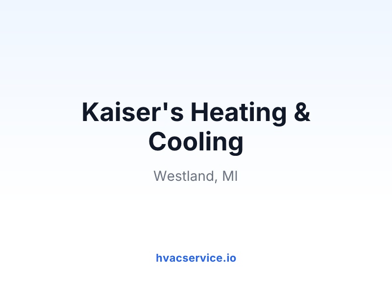Kaiser's Heating & Cooling
