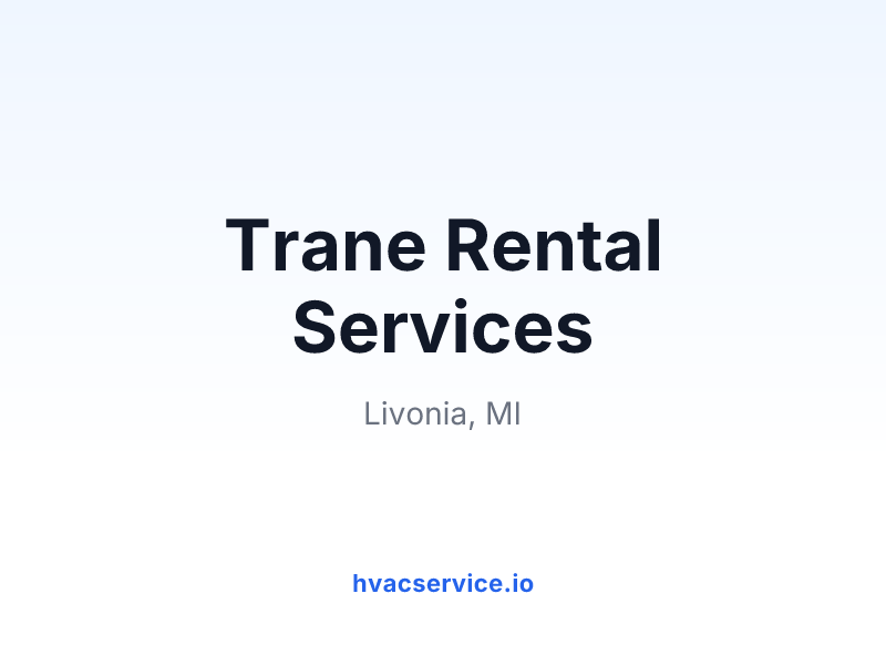 Trane Rental Services