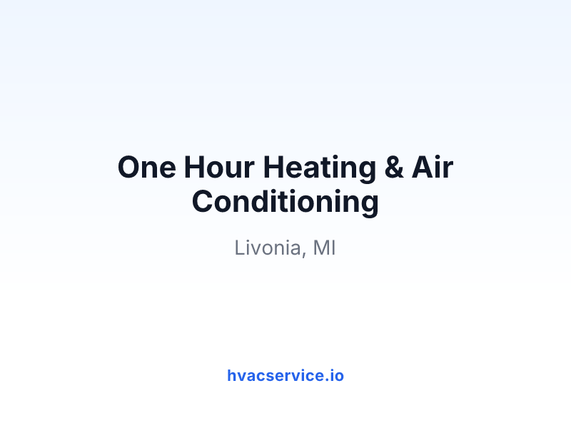 One Hour Heating & Air Conditioning