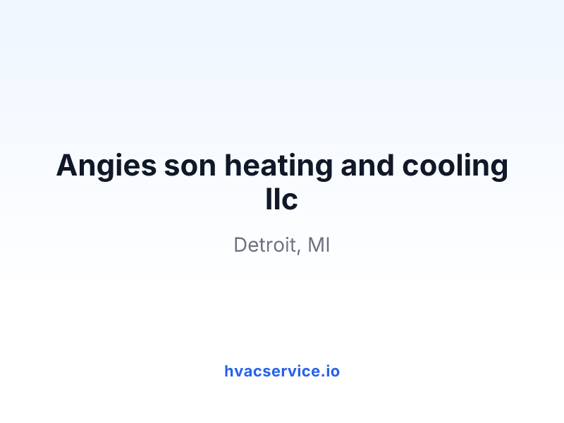 Angies son heating and cooling llc