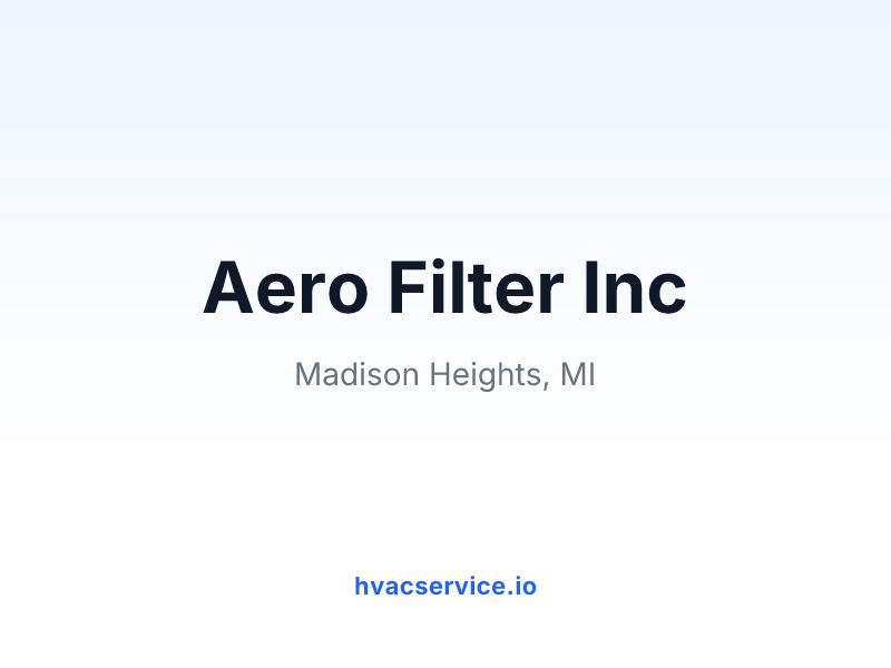 Aero Filter Inc