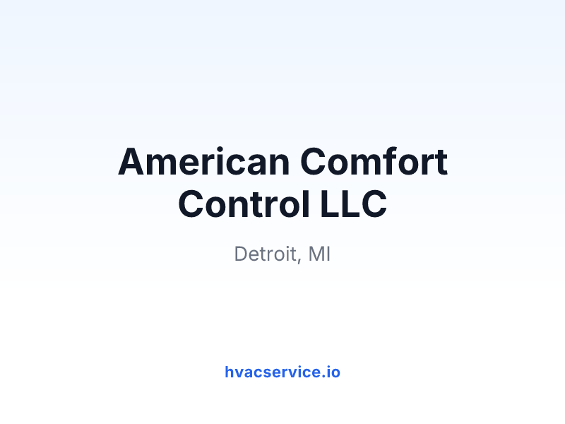 American Comfort Control LLC