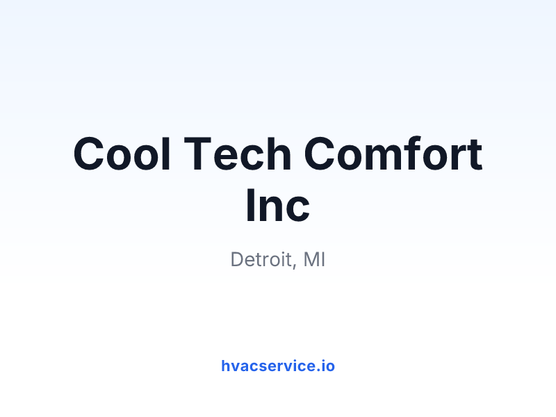 Cool Tech Comfort Inc