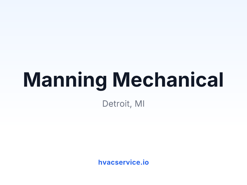 Manning Mechanical