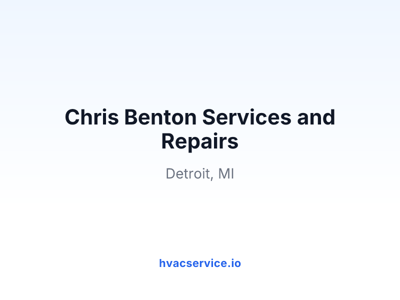 Chris Benton Services and Repairs