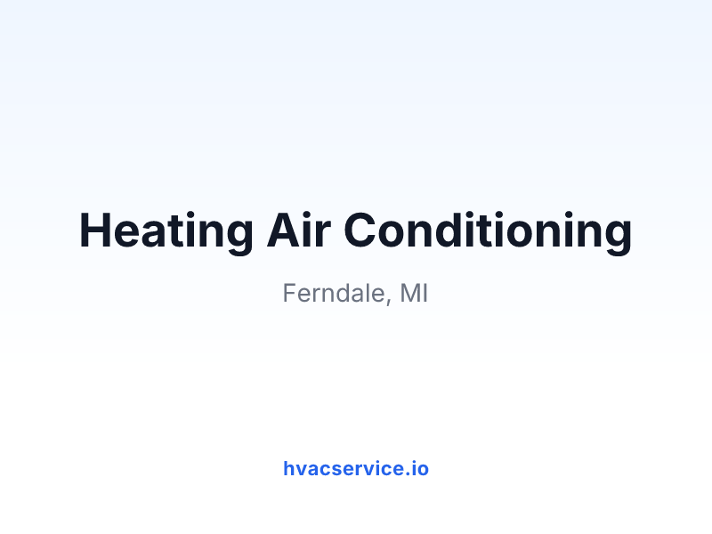 Heating Air Conditioning