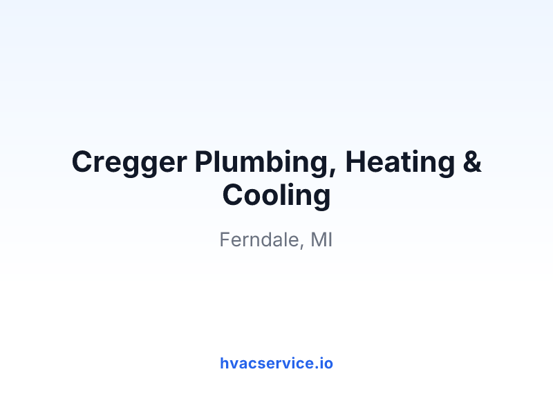 Cregger Plumbing, Heating, Cooling & Electrical