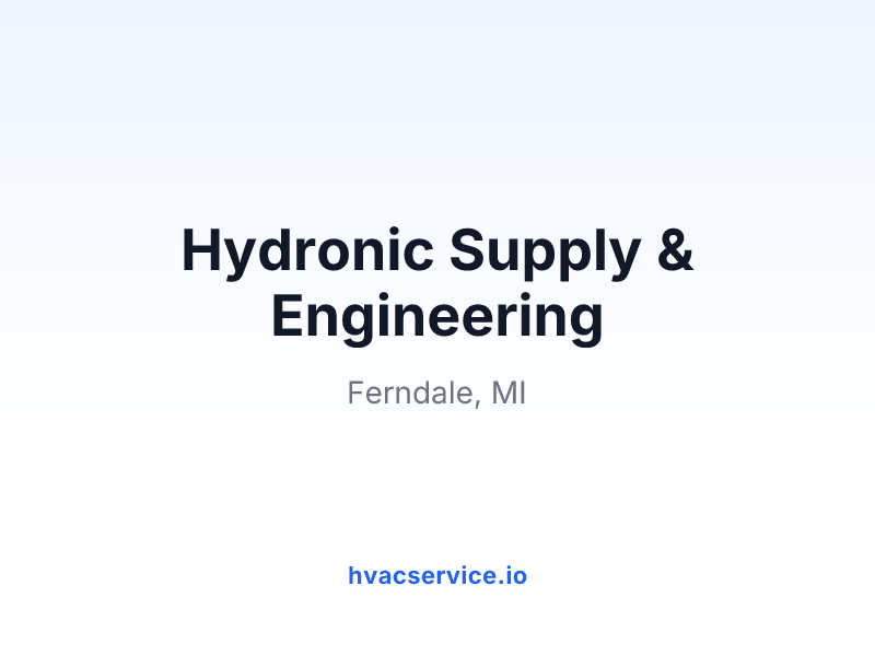 Hydronic Supply & Engineering
