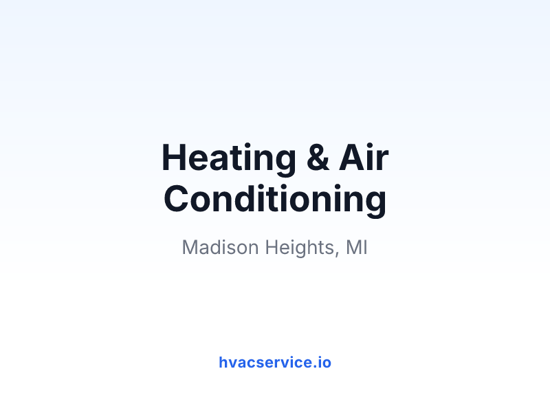 Heating & Air Conditioning