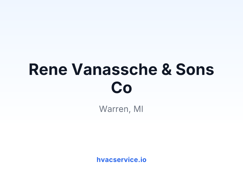 Rene Vanassche & Sons Co