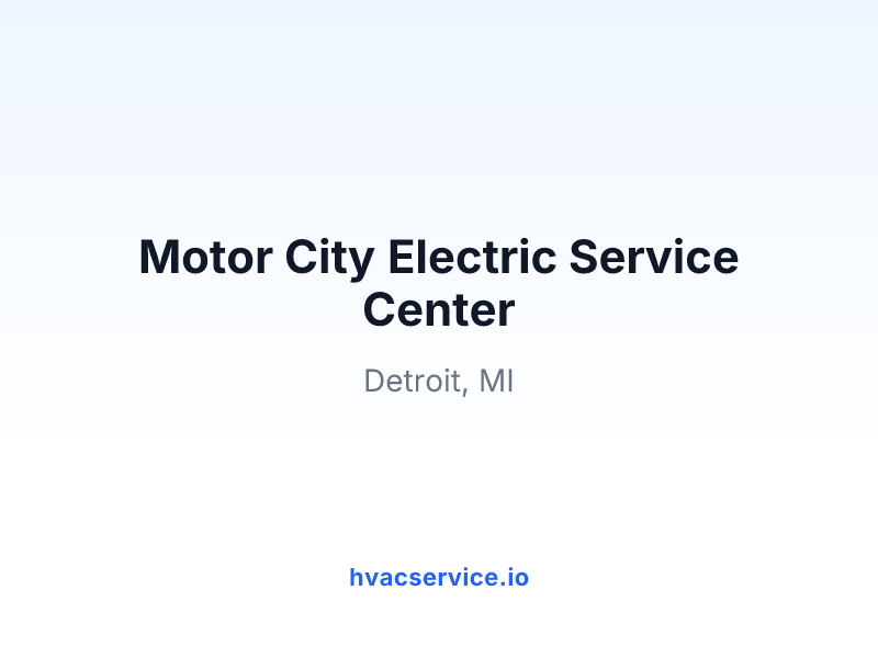 Motor City Electric Service Center