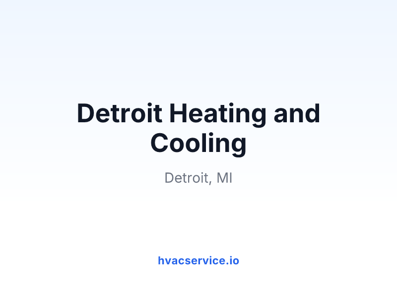 Detroit Heating and Cooling