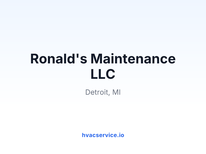 Ronald's Maintenance LLC