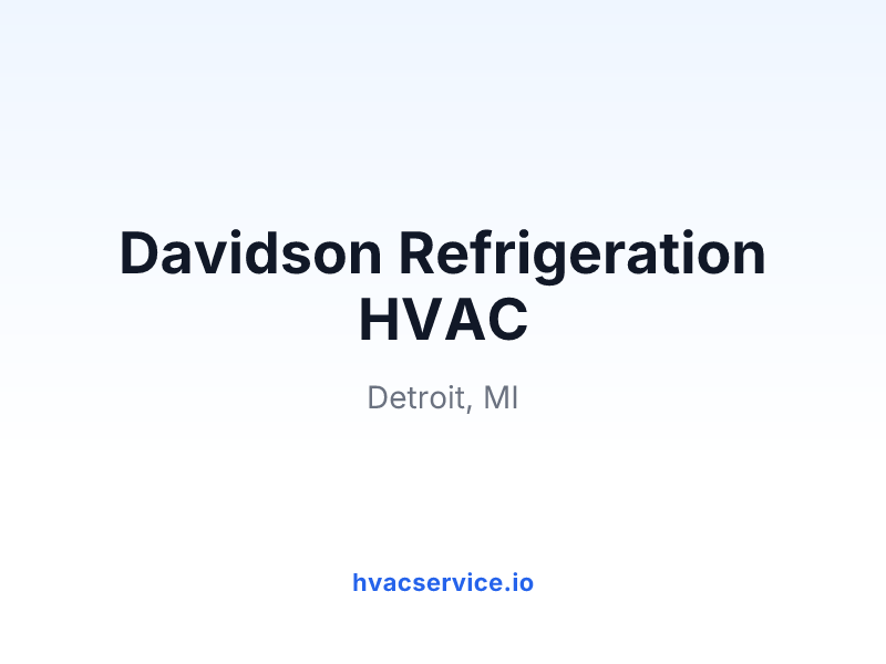 Davidson Refrigeration HVAC