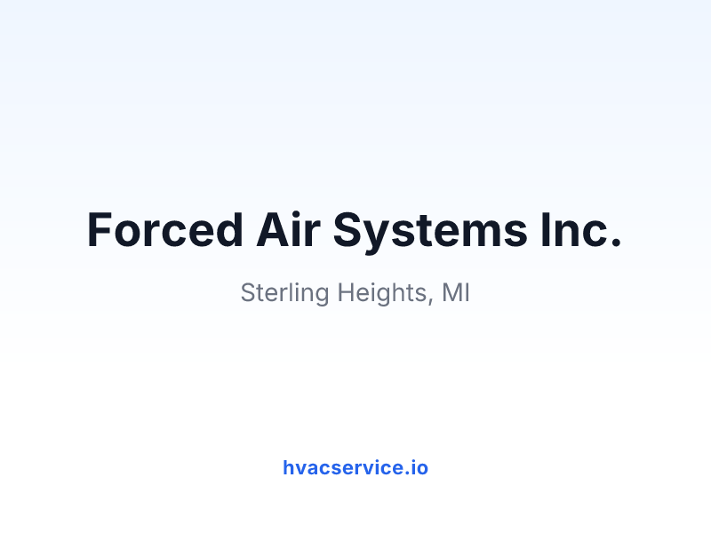 Forced Air Systems Inc.