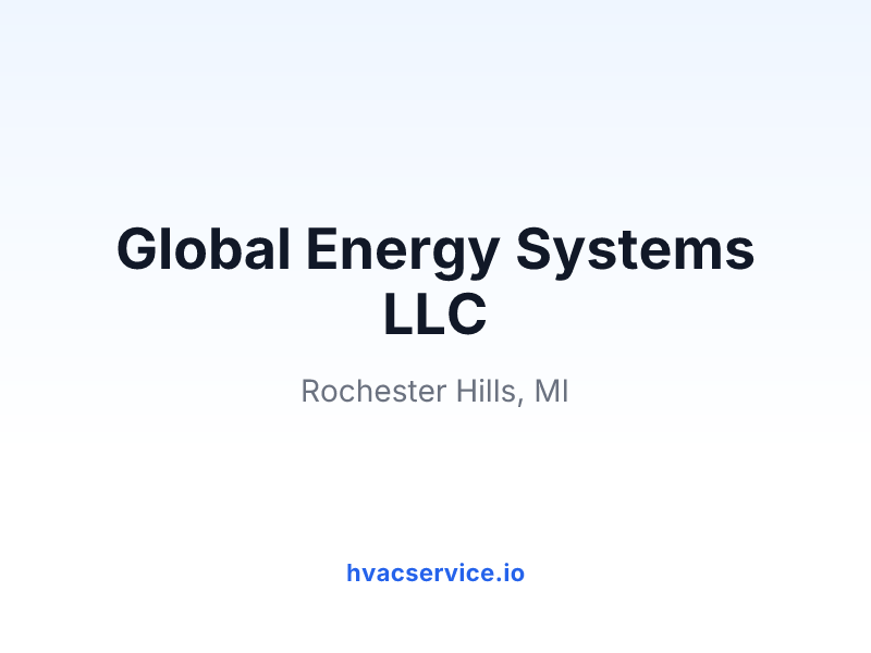 Global Energy Systems LLC