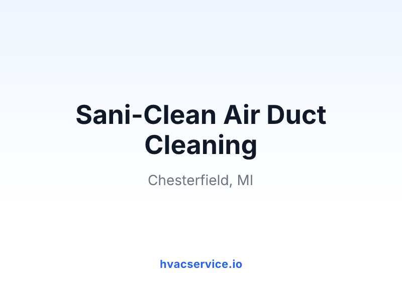 Sani-Clean Air Duct Cleaning
