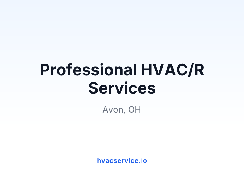 Professional HVAC/R Services